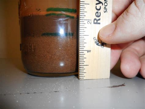 soil texture test jar